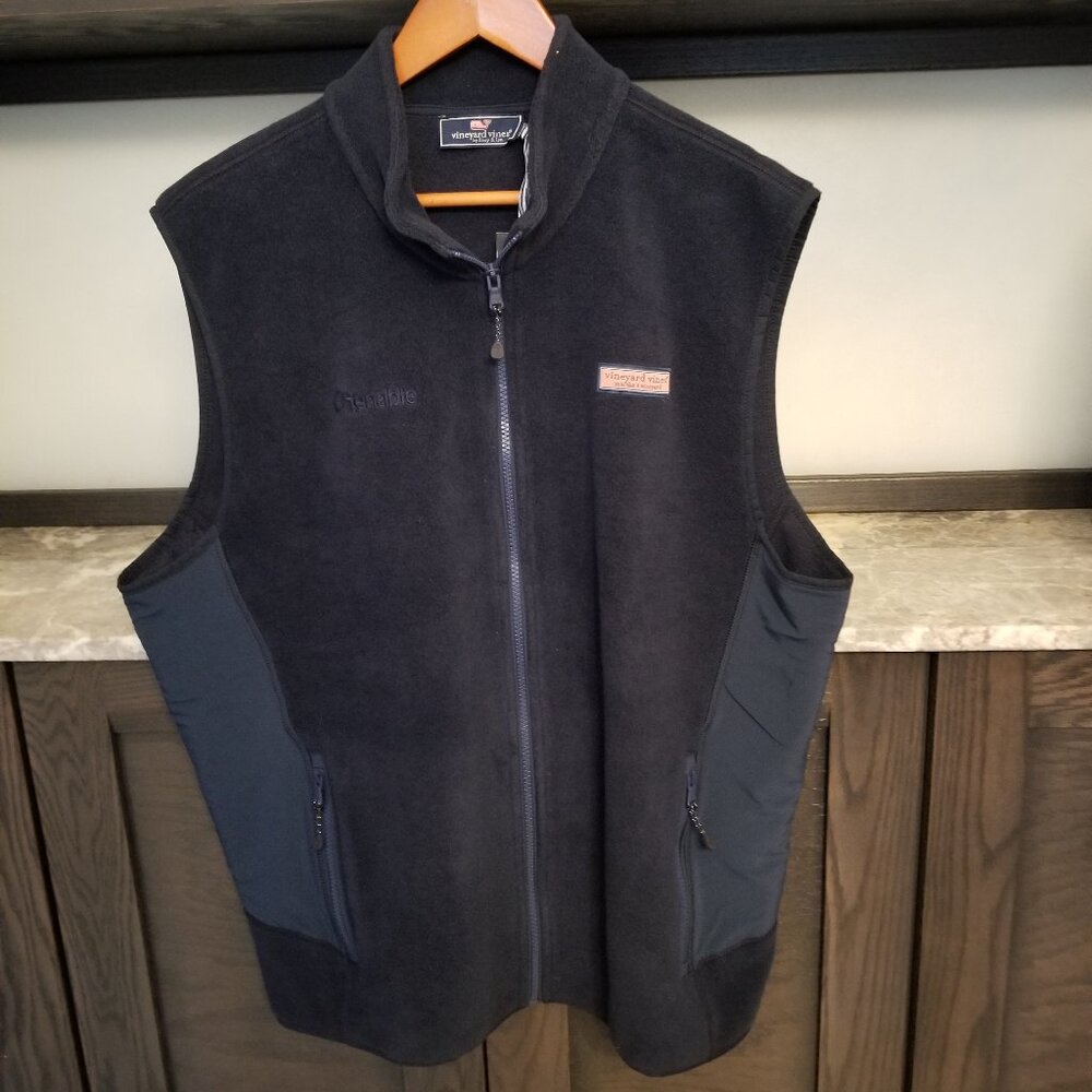 Vineyard Vines Men's Fleece Vest Navy XL